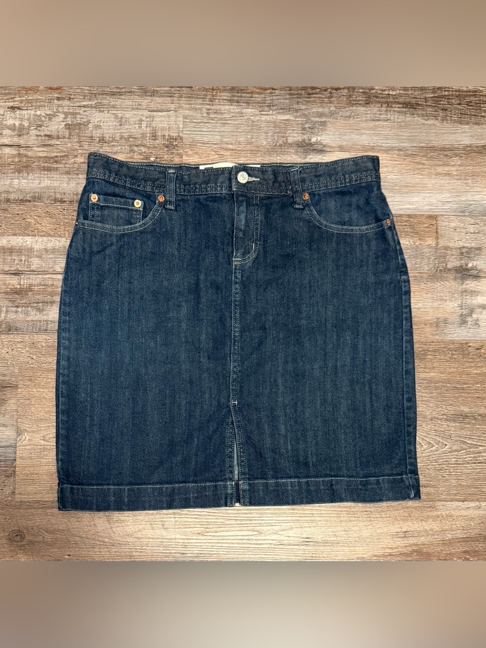 GAP Dark Blue Denim A-Line Skirt Size 10 EUC